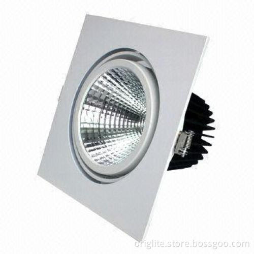 LED Downlight, 35W Tridonic Power, BridgeLUX Chip, COB LED, 3-year Warranty, 83Ra CRI, Rotary Head